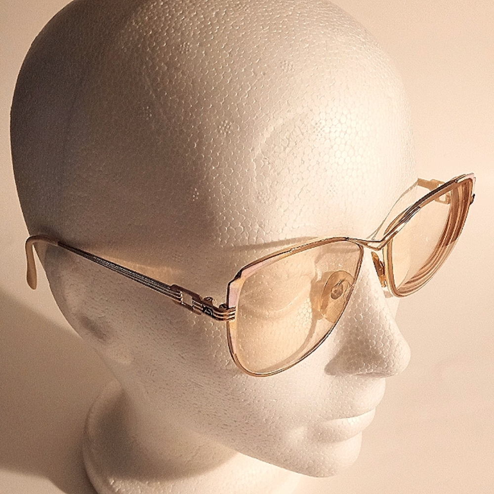 Vintage YSL Yves Saint Laurent Women's Goldtone Frames Eyeglasses Sunglasses